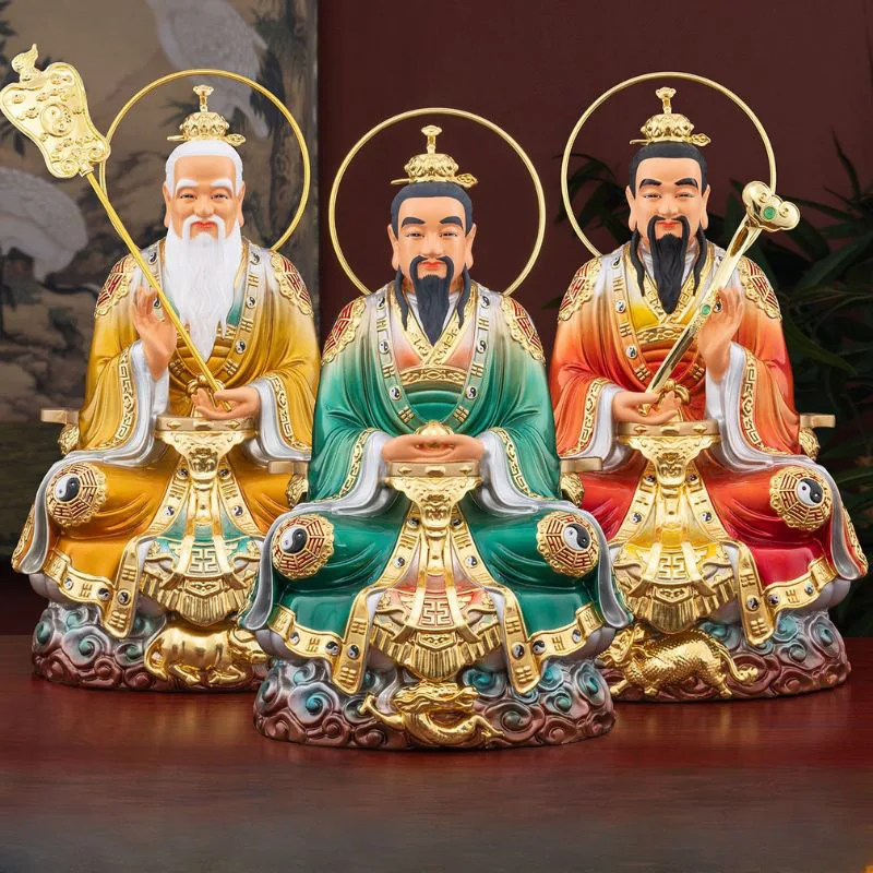 Set di statue in bronzo di San Qing Dao Zu