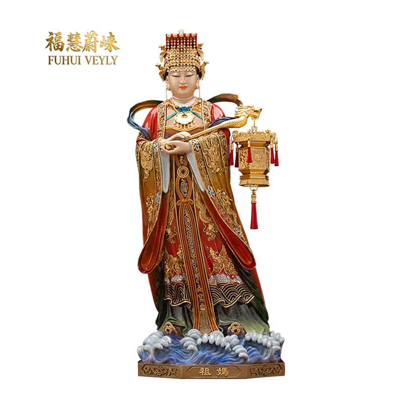 Statua Mazu in bronzo fuso