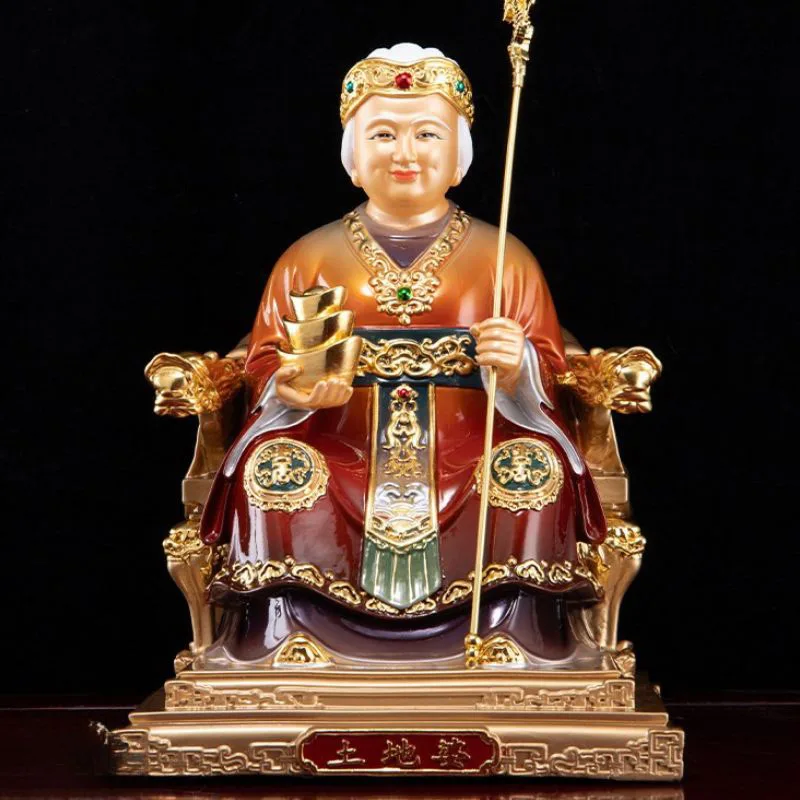 Raffinata statua imperiale in ottone Fude Niangniang